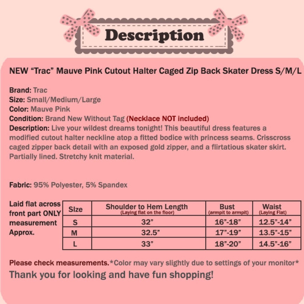 Last☝️ Pink Halter Caged Cutout Back Skater Dress - Picture 8 of 8